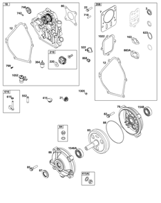 Part Location Diagram of 84001040 Briggs and Stratton Cover, Crankcase